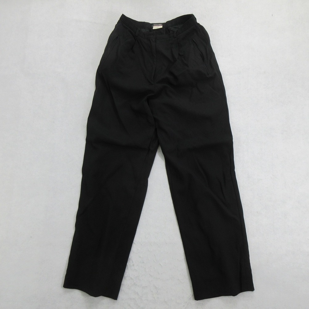 Giorgio Armani Womens Pants Size 38EU 2 US Black Pleated Dress Slacks